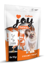 Calibra Joy Cat Yummy kremasta poslastica piletina i škampi 5 × 15 g